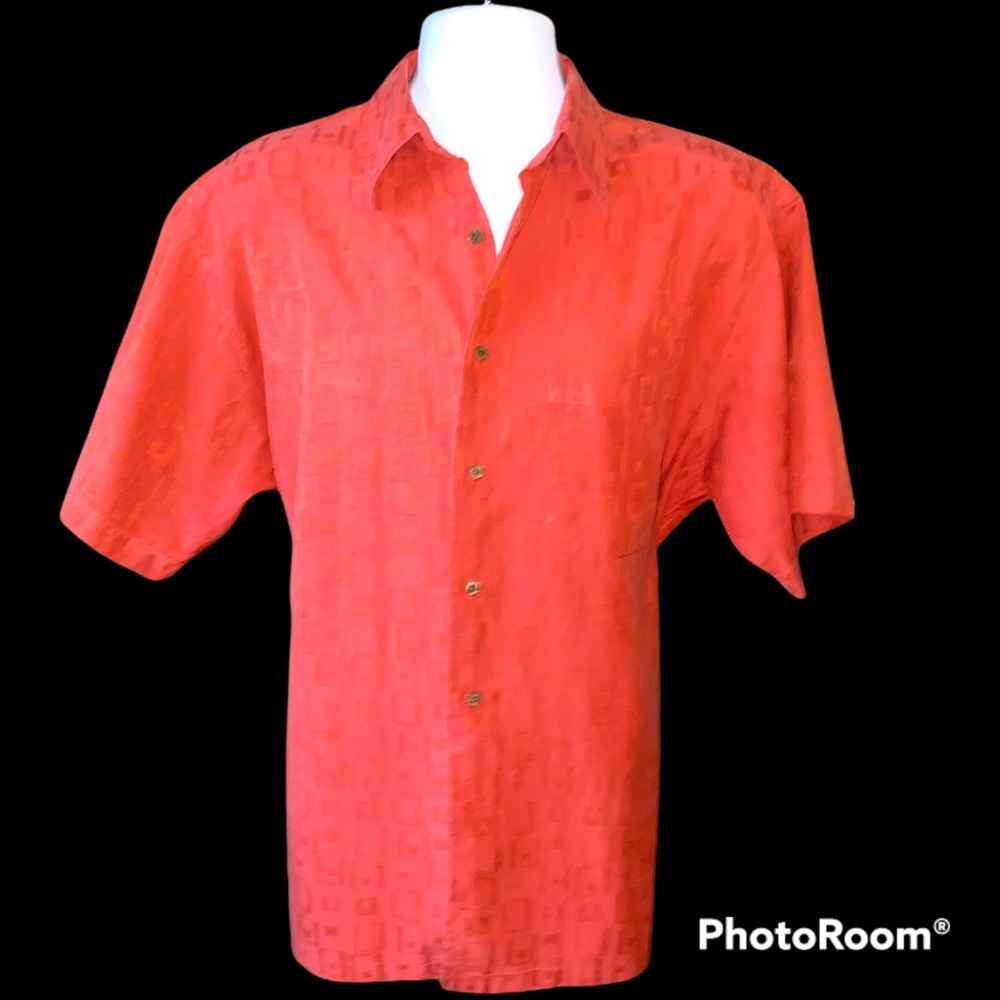 Pendleton Orange Short Sleeve Button Down L shirt